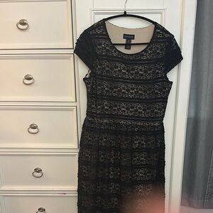 Enfocus Studio Black Sheath Midi Dress